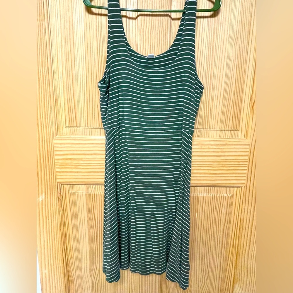 Green and White Striped Dress from Old Navy